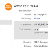 WWDC 2011 tickets on eBay