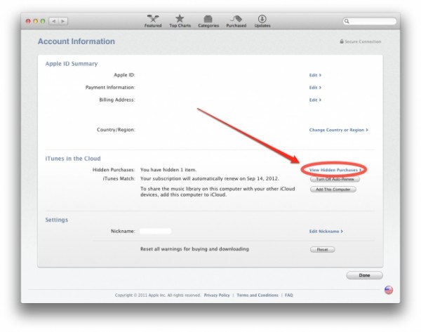 mac app store view hidden purchases