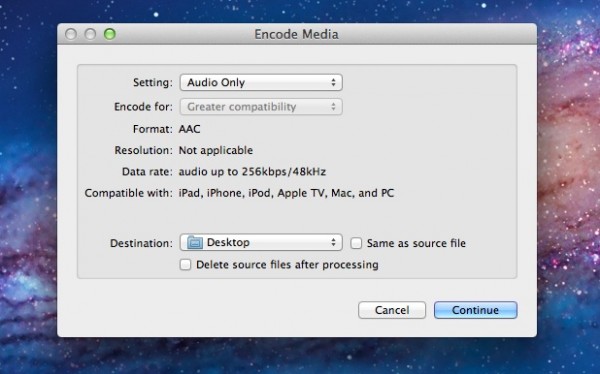 convert audio to video mac