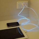 glowing iphone charger