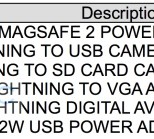 lightning cables usb sd vga av 12w