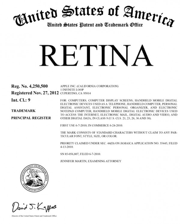 Retina trademark