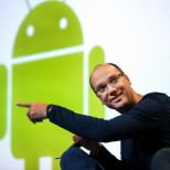 Andy Rubin and Android logo