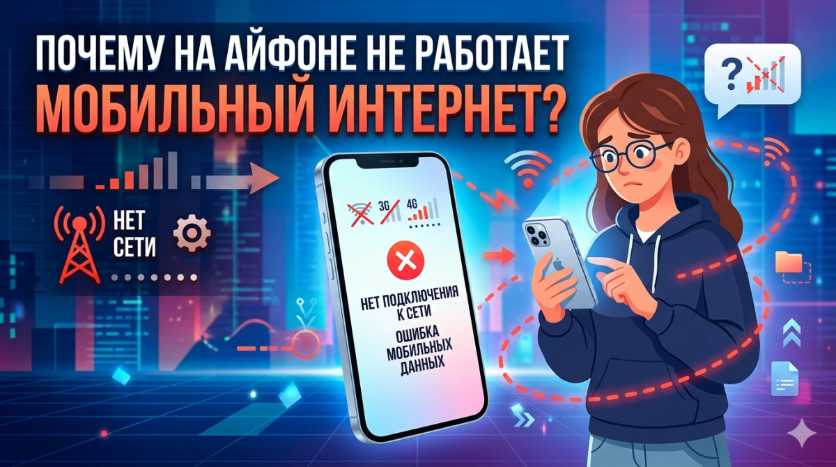 Почему на Айфоне не работает мобильный интернет