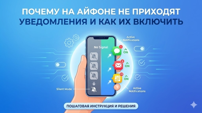 Почему на Айфоне не приходят уведомления и как их включить