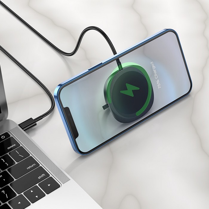 Hoco CW35 Magnetic Wireless Charger Беспроводное зарядное устройство с поддержкой MagSafe