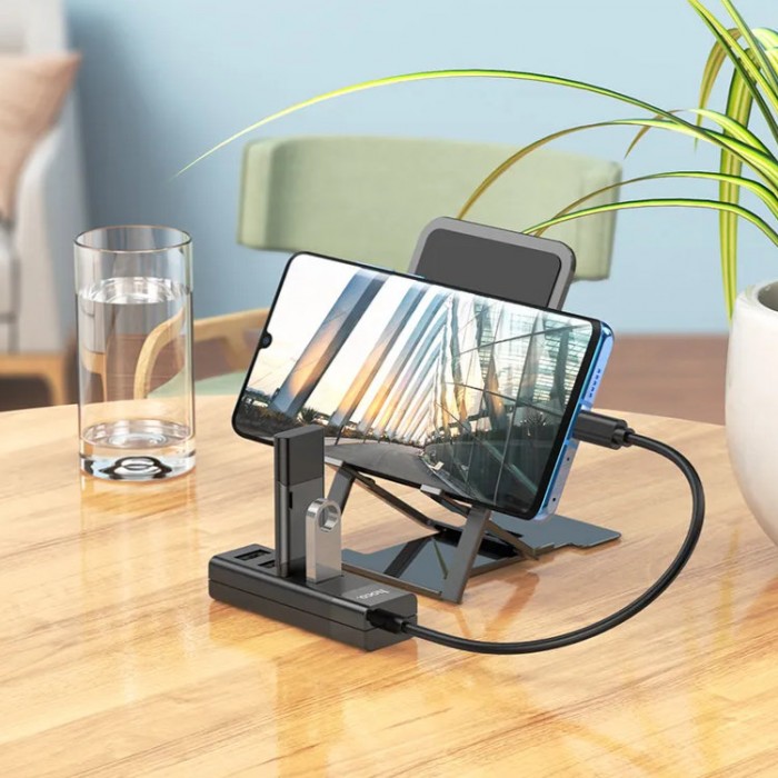 Hoco HB25 Easy mix USB-C HUB 4-in-1 (1*USB 3.0, 3*USB 2.0) Адаптер