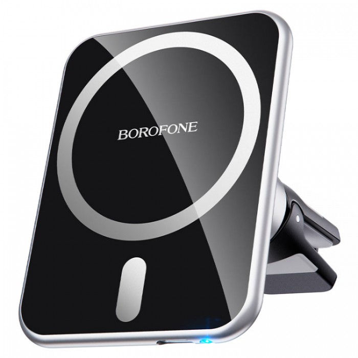 Borofone BH43 Xperience magnetic wireless charger Беспроводное зарядное устройство-автодержатель с поддержкой MagSafe