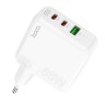 Hoco C115A USB + 2*USB Type C 2PD+QC3.0 65W (65Вт 20В 3.25А) Сетевое зарядное устройство