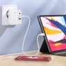 Hoco C115A USB + 2*USB Type C 2PD+QC3.0 65W (65Вт 20В 3.25А) Сетевое зарядное устройство
