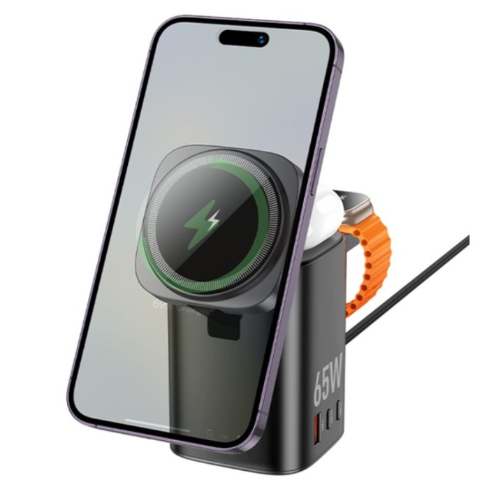 Hoco CQ20 Clever 6-in-1 PD65W Desktop Folding Wireless Fast Charger Беспроводное зарядное устройство