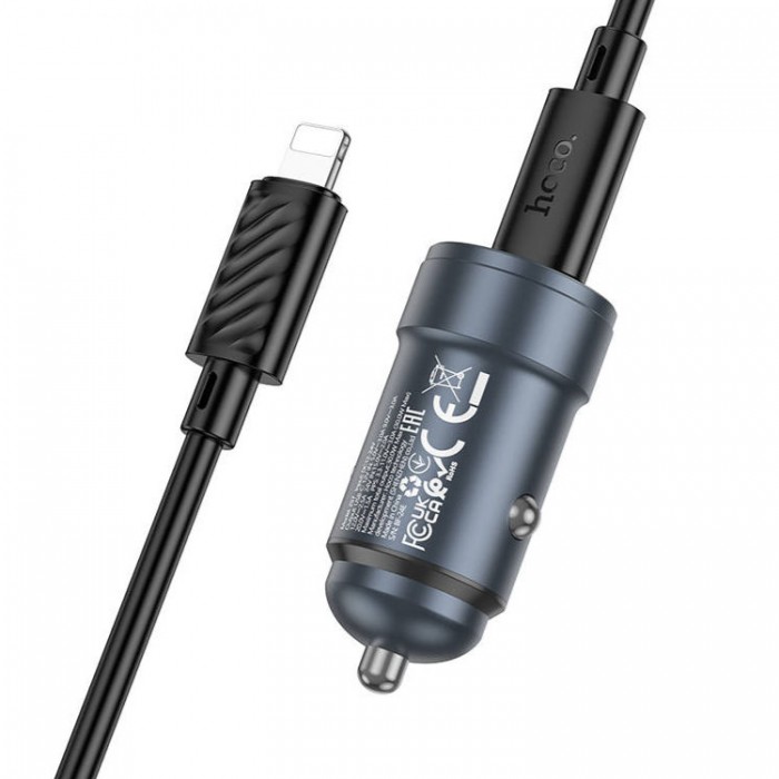 Hoco Z57 Glorious USB-C 30W + Cable USB-C - USB-C Автомобильное зарядное устройство и кабель USB-C