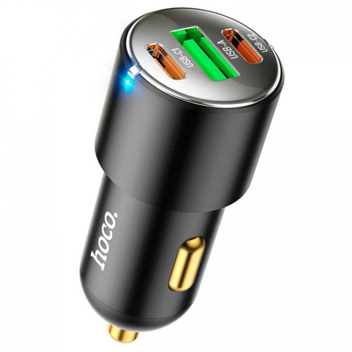 Hoco NZ6 2*USB Type-C+USB QC3.0 Автомобильное зарядное устройство