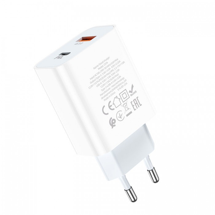 Hoco C97A USB+Type-C (20Вт) Сетевое зарядное устройство