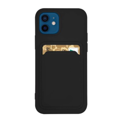 Silicone Black Card Holder Series Чехол для iPhone 14 Pro