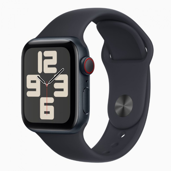 Apple Watch SE 2, 40 мм, Умные часы Корпус из алюминия цвета Темная ночь, спортивный ремешок Темная ночь