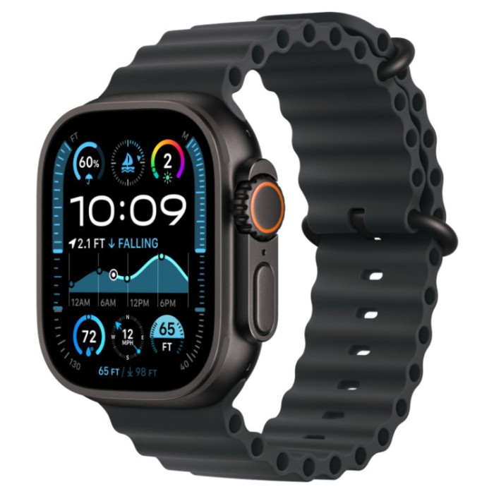 Apple Watch Ultra 2, 49 мм, GPS + Cellular, корпус из черного титана, ремешок Alpine Dark Green зеленого цвета, размер M