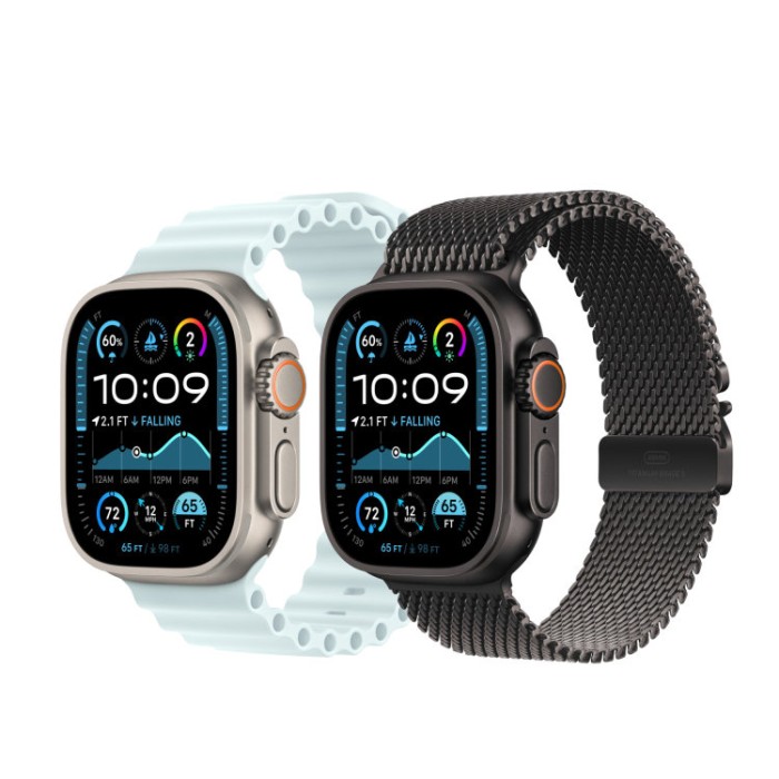 Apple Watch Ultra 2, 49 мм, GPS + Cellular, корпус из черного титана, ремешок Alpine Dark Green зеленого цвета, размер M