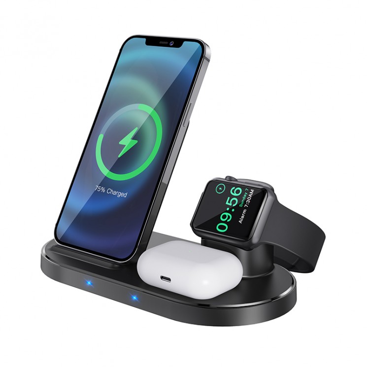 Borofone BQ10 Wise source 3-in-1 Wireless Charger Беспроводное зарядное устройство