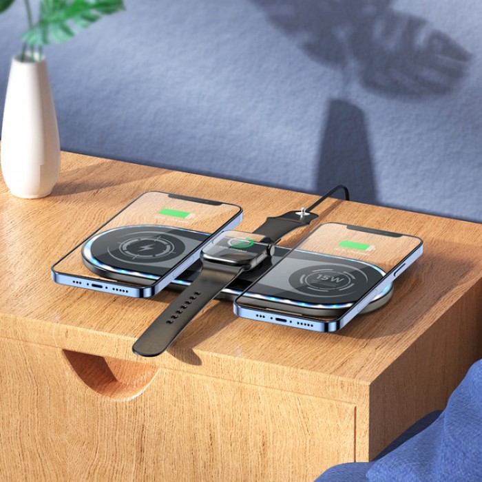 Borofone BQ14 Absolute 3 in 1 (22,5 Вт) Беспроводное зарядное устройство