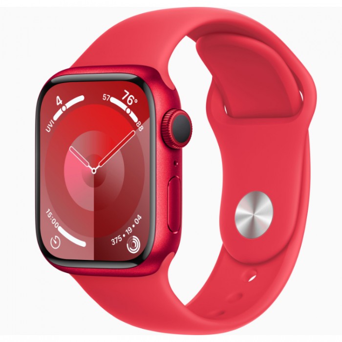 Apple Watch Series 9, 41 мм, Умные часы Корпус из алюминия цвета Темная ночь, спортивный ремешок Темная ночь