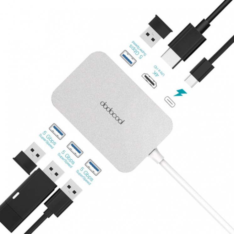 Dodocool DC48 USB-C HUB 7-in-1 (USB, HDMI) Адаптер