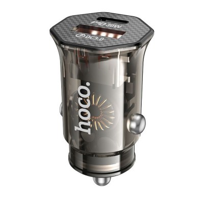 Hoco DZ16 USB+USB-C QC3.0 PD30W Автомобильное зарядное устройство