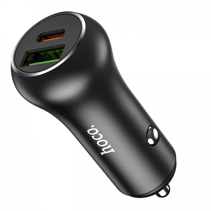Hoco Z38 Resolute 1xUSB + 1xUSB-C 20W Автомобильное зарядное устройство