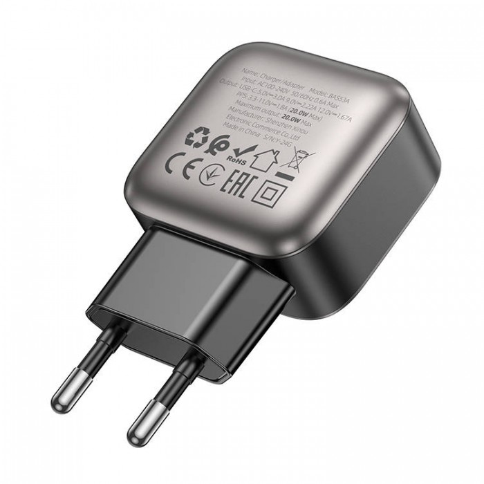 Borofone BAS53A PD 20W Type-C (20 Вт) Сетевое зарядное устройство