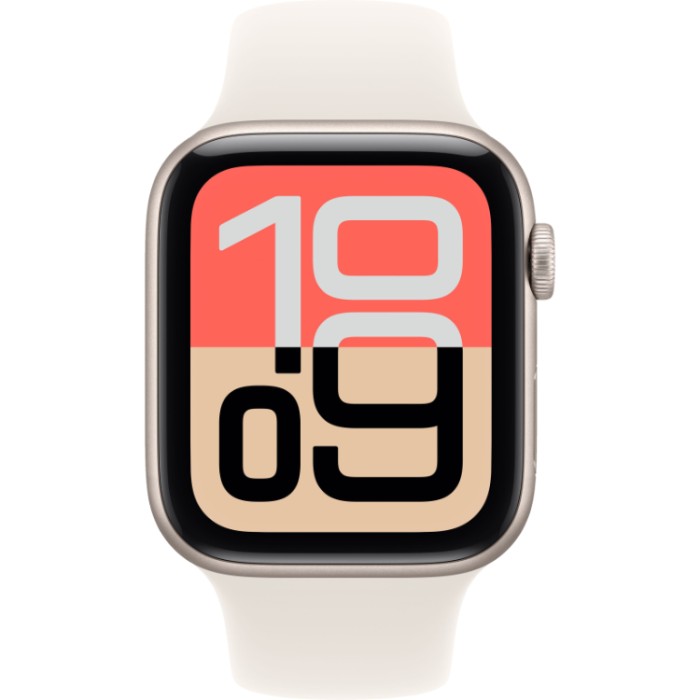 Apple Watch SE 3, 40 мм (MEH54) Умные часы Корпус из алюминия цвета Сияющая звезда, спортивный ремешок Сияющая звезда M/L