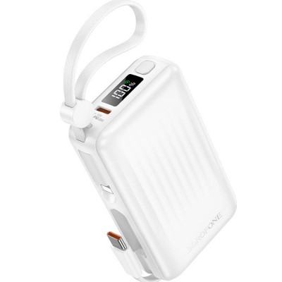 Borofone BJ70 Built-In Cables Palm Size Power Bank USB-C/Lightning (10 000 мАч) Внешний аккумулятор