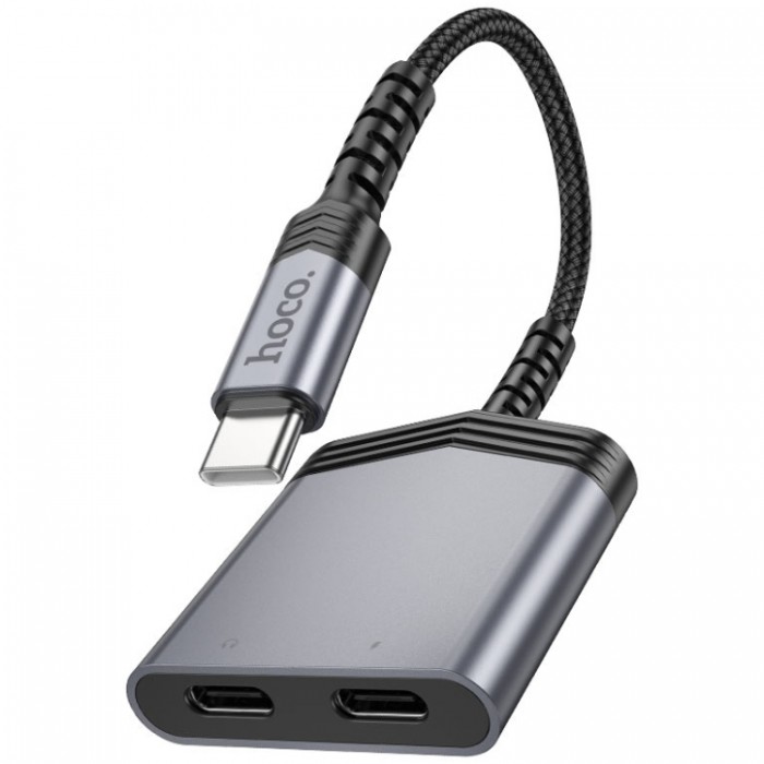 Hoco LS40 Type-c на 2 Type-c  digital audio converter Адаптер