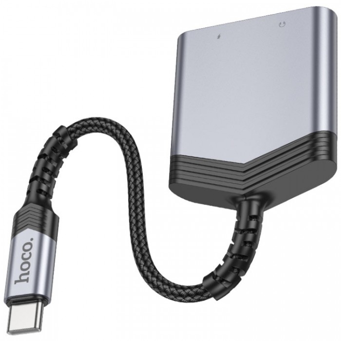 Hoco LS40 Type-c на 2 Type-c  digital audio converter Адаптер