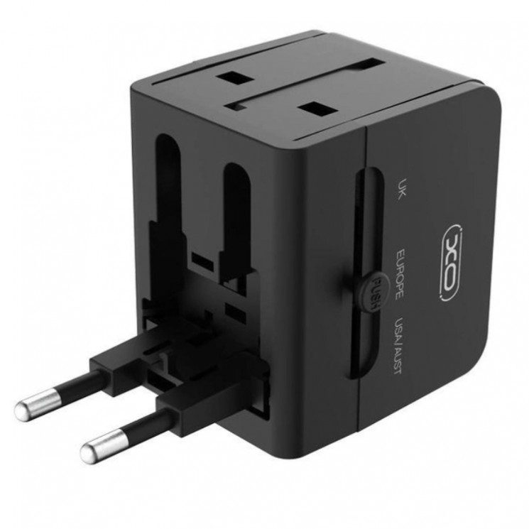 XO WL01 (UK, EU, US) 2USB 6A Универсальное сетевое зарядное устройство