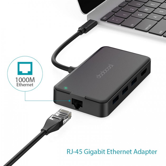 Dodocool DC35B-1 USB-C HUB 8-in-1 (USB, HDMI, Ethernet, VGA) Адаптер