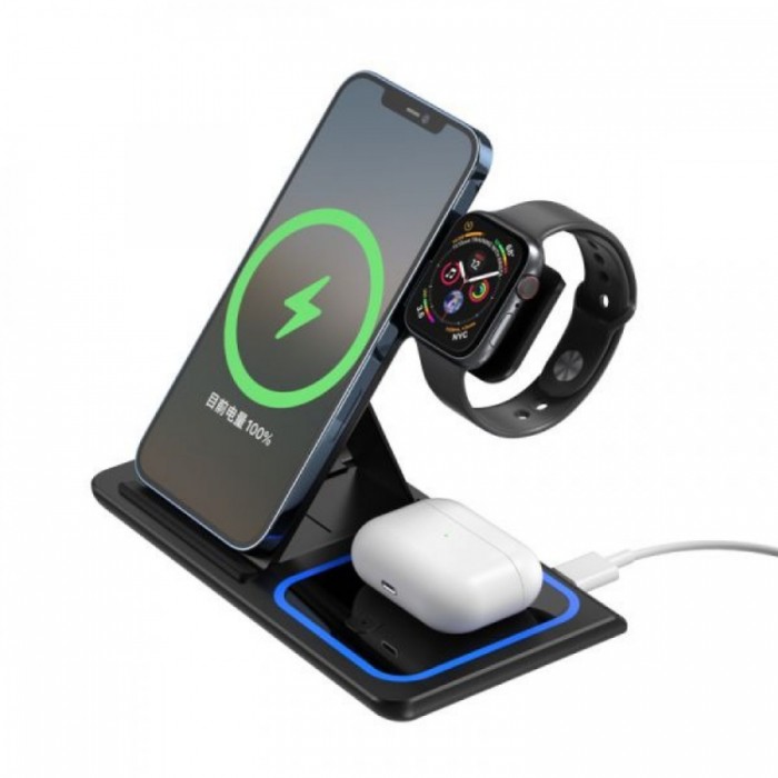 XO WX023 3-in-1 Wireless Charger Беспроводное зарядное устройство