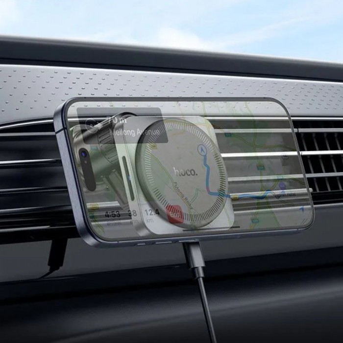 Hoco HW15 Speed MagSafe wireless charging Беспроводное зарядное устройство-автодержатель с поддержкой MagSafe 