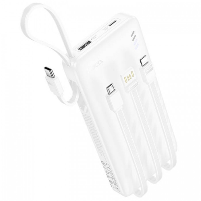 Hoco J146 with 4 cables power bank (10 000 мАч) Внешний аккумулятор