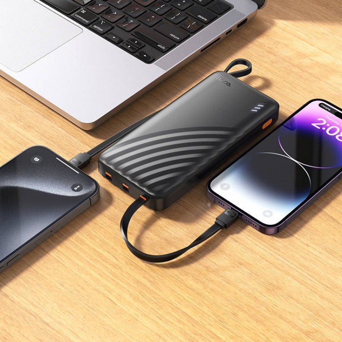 Hoco J146 with 4 cables power bank (10 000 мАч) Внешний аккумулятор