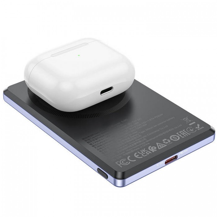 Borofone BJ50 Leader Wireless MagSafe Power Bank 1xUSB-C, 15W, 2А, PD20W (5 000 мАч) Внешний аккумулятор
