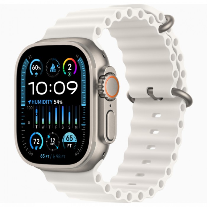 Apple Watch Ultra 2, 49 мм, GPS + Cellular, корпус из черного титана, ремешок Milanese Loop Black черного цвета, размер M