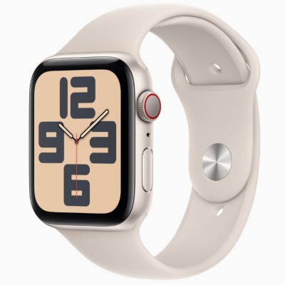 Apple Watch SE 2, 44 мм, Умные часы Корпус из алюминия цвета Сияющая звезда, спортивный ремешок Сияющая звезда