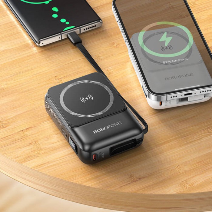 Borofone BJ59 Graceful Wireless Power Bank MagSafe USB-C/Lightning 22.5W+PD20W (10 000 мАч) Внешний аккумулятор
