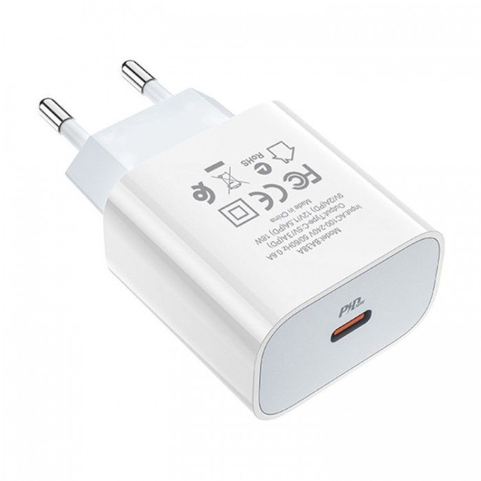 Borofone BA38A Speedy PD3.0 Type-C (20 Вт) + Type-C to Lightning Cable Сетевое зарядное устройство и кабель