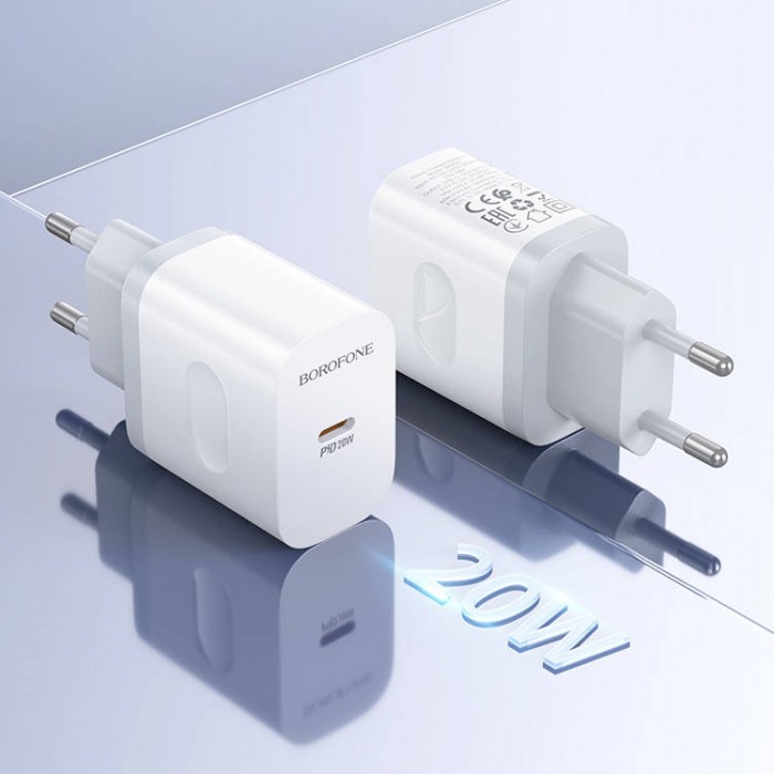 Borofone BA99A Breeze single port PD20W (20 Вт) Сетевое зарядное устройство