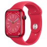 Apple Watch Series 8, 45 мм, Умные часы Корпус из алюминия Серебристого цвета, спортивный ремешок Белого цвета (MP6N3)