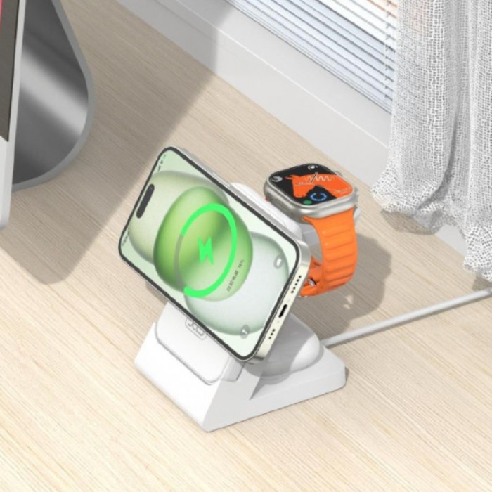 XO CX033 Mobile Power+Wireless Charger 3-in-1 (5 000 мАч) Беспроводное зарядное устройство и внешний аккумулятор