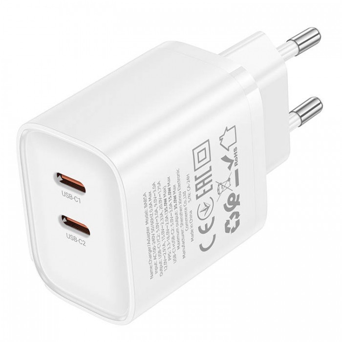 Borofone BA85A Flare star PD35W 2USB Type-C (35 Вт) Сетевое зарядное устройство