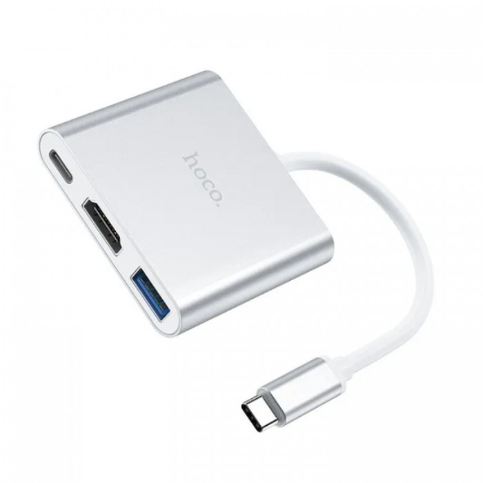 Hoco Type-C HB14 Easy use USB-C на USB3.0 + HDMI + PD Адаптер