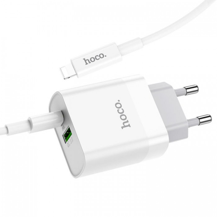 Hoco C80A Rapido PD+QC3.0 USB-A + USB-C (20 Вт) Сетевое зарядное устройство
